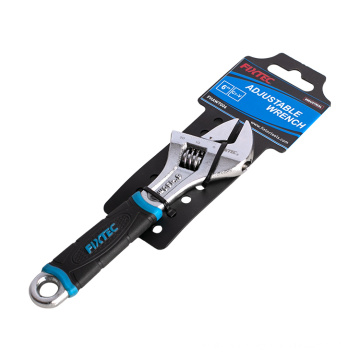 FIXTEC Multifunction Repair Hand Tool CRV 6" 8" 10" 12" Adjustable Wrench With Soft Grip